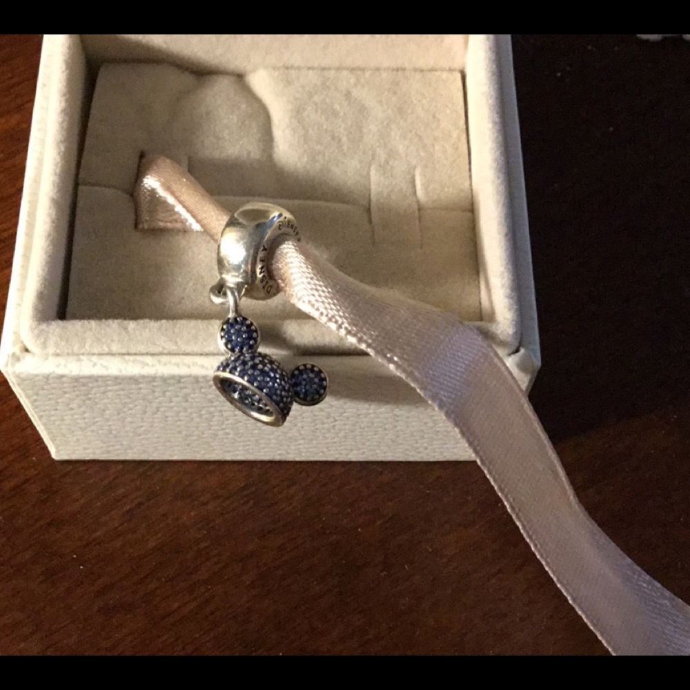 Pandora blue CZ Mickey Ears Disney Park Exclusive